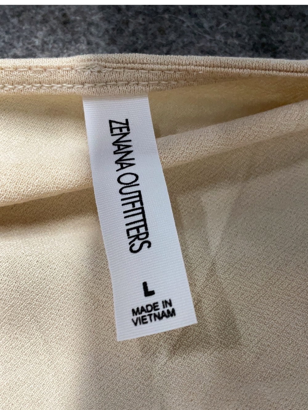 Zenana Outfitters Cream Surplice Wrap Top - Picture 5 of 6